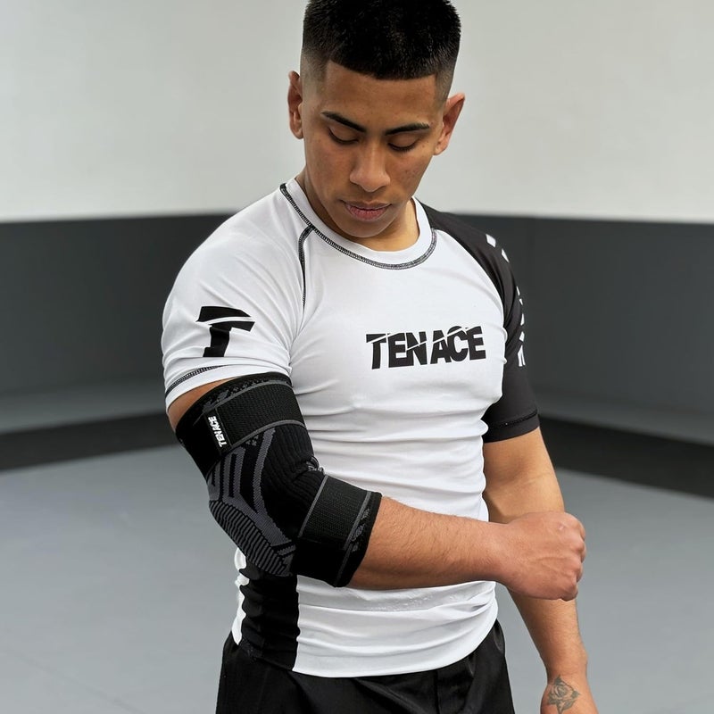 Tenace Jiu Jitsu Elbow Brace, Grappling - Compression Elbow Protection and Padded MMA, BJJ, Muay Thai, Judo - High Durability and Performance Unisex - Image 2